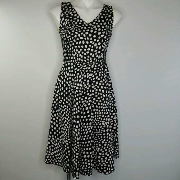 Dress Barn Dresses & Skirts - Dress Barn black and white v-neck polka dot dress